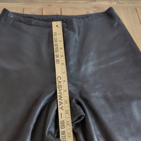 Vintage Danier Black Leather High Rise Bootcut Pants - Picture 7 of 12
